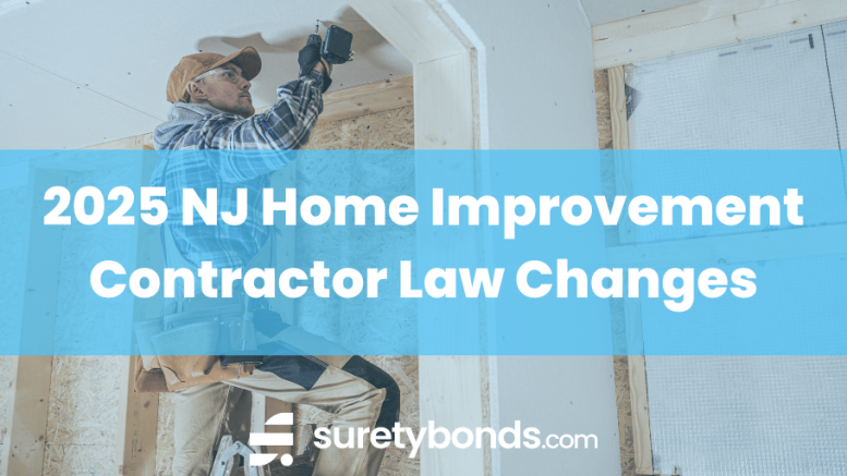 2025 NJ Home Improvement Contractor Law Changes