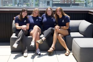 four marketing interns on suretybonds.com balcony 